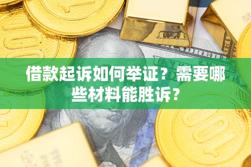 武汉借款起诉如何举证？需要哪些材料能胜诉？