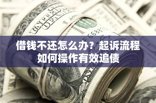 武汉借钱不还怎么办？起诉流程如何操作有效追债