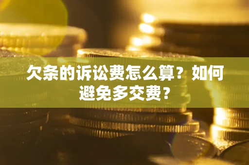 武汉欠条的诉讼费怎么算？如何避免多交费？