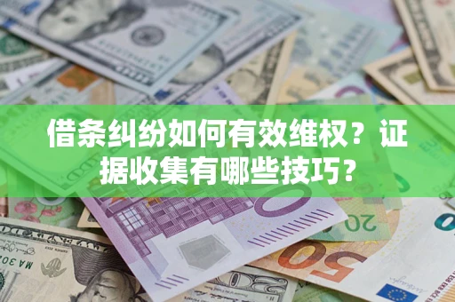 武汉借条纠纷如何有效维权？证据收集有哪些技巧？