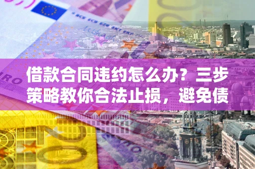 武汉借款合同违约怎么办？三步策略教你合法止损，避免债务危机升级
